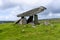 View of the Kilclooney Dolmen in County Donegal in Ireland