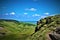 View of Kinderscout in the Derbyshire peaks.