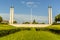 A view from the King Edward VII Park in Lisbon, Portugal towards the 25th of April square