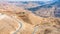 View of King highway in mountain near Al Mujib dam