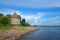 View of the Kingdom tower on the banks of the Neva. The Oreshek Fortress, Russia