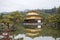 View of Kinkakuji, Temple of the Golden Pavilion buddhist temple in Kyoto