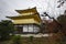 View of Kinkakuji, Temple of the Golden Pavilion buddhist temple in Kyoto