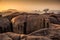 View of Kishkinda, Anjanadri Hill, Monkey Temple Anjaneya Parvat, Hampi, Karnataka, India