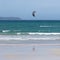 View of Kite Surfer from Beach Shore