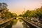 View of Klong Phadung Krung Kasem, the canal dug in 1851 in order to serve as a new outer moat for the expanding city. Evening