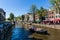 View of the Kloveniersburgwal street in the old town part of Amsterdam