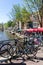 View of the Kloveniersburgwal street in the old town part of Amsterdam