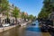 View of the Kloveniersburgwal street in the old town part of Amsterdam