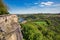 View from Koenigstein Fortress in Saxon Switzerland National park, Germany