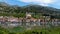 View of the Komin village in Croatia from the other side of the Neretva river