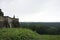 View from Konigstein fortress over low lands of Saxon Switzerland