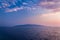 View on Korfu Greek Island on Adriatic Sea from Saranda in Albania