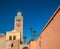 View of Koutoubia Mosque Kutubiyya or Jami` al-Kutubiyah Mosque