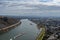 The view from the Krahnenberg vantage point to Andernach and the Rhine