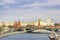 View of the Kremlin, the Moskva River and Bolshoy Kamenny Bridge