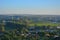 View of Kremlin and river Kamenka from Belltower of Eufrosinia Suzdalskaya in Suzdal, Russia