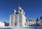 View of the Kremlin in Rostov the Great and the assumption Cathedral in winter, Rostov the Great, Golden ring