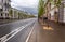 View of Kremlin street in a summer day in Kazan, Russia