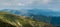 View from Krizna hill in Velka Fatra mountains in Slovakia