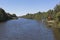 View from the Krohinskogo bridge on Belozersky bypass channel in the Vologda region