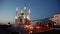 View of Kul-Sharif mosque in Kazan city in evening