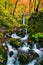 View of kumoi no Taki waterfalls at the Oirase Stream Walking Trail