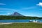 View from the Kuril lake to the Ilyinsky volcano