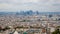 View of the La Defense financial district of Paris, France on a gloomy day