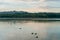 View of La Grajera reservoir in Logrono, Spain.