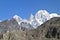 View of Lady Finger Peak and Ultar Sar Peak in Hunza Valley, Pakistan