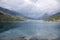 View of Lago Bianco and Lago Nero from Bernina pass