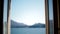 View of Lago Maggiore through opening window