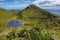 View of Lagoa das Eguas sul at beautiful landscape of Serra Devassa, Sao Miguel Island, Azores, Portugal