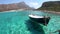 View of the lagoon BallosBalos and the island Gramvousa, Crete, Greece