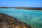 View on a lagoon on the island Lobos, Spain.