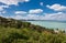 View of Lake Balaton beach from Tihany, Hungary