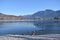View lake caldonazzo trentino italy