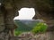 View of the lake from the cave window