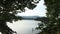 View of Lake District England through trees