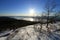 View of Lake George, NY in winter from Mountain Top