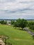 View of lake, horizon, trees, landscape