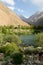 View on Lake in Jizeu Valle in the Pamirs mountains, Tajikistan