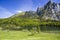 View on lake Laudachsee and mountain Katzenstein near Gmunden; Austria