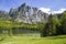 View on lake Laudachsee and mountain Katzenstein near Gmunden; Austria