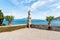 View of Lake Maggiore from island Madre, is one of the Borromean Islands, Italy