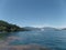 View of Lake Maggiore in northern Italy taken from Laveno