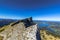 View of lake Mondsee from top of Schafberg,Austria,Salzkammergut region.Blue sky, Alps mountains,Salzburg, nearby Wolfgangsee,