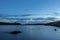 View of lake at night. Serra de Tomar. Portugal