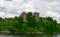 View of the lake Ottenstein and castle Lichtenfels